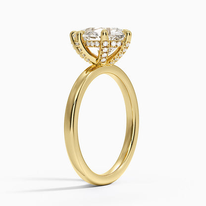 Lumiere 2mm Diamond Ring (1/8 ct. tw.) - Pear Cut Center Stone