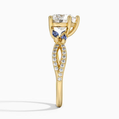 Luxe Willow Sapphire and Diamond Ring (1/8 ct. tw.) - Heart Center Stone