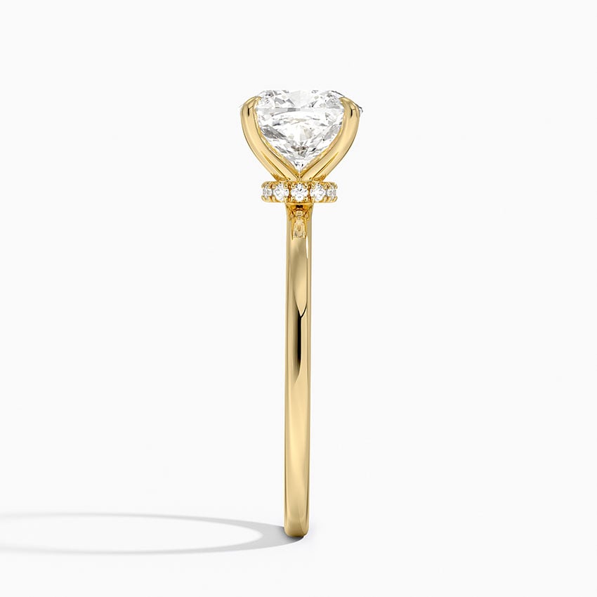 Secret Halo 1.5mm Diamond Ring - Cushion Cut Center Stone