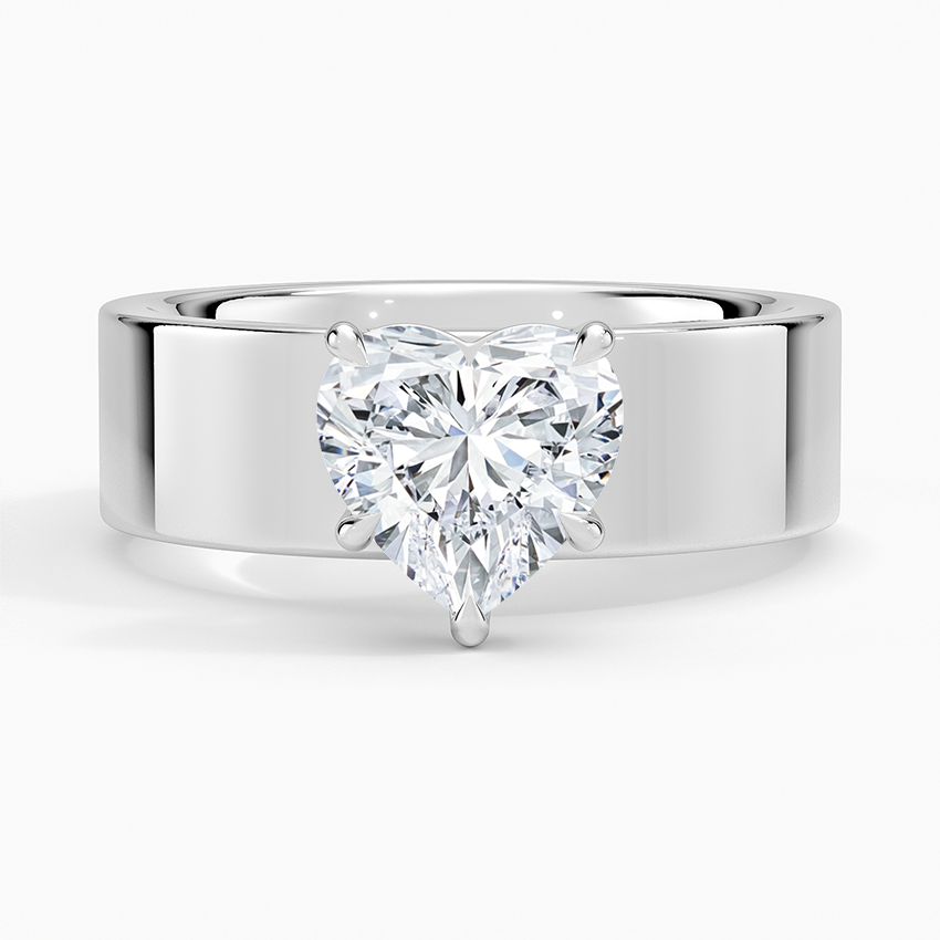 Peyton 6mm Solitaire Ring - Heart Center Stone