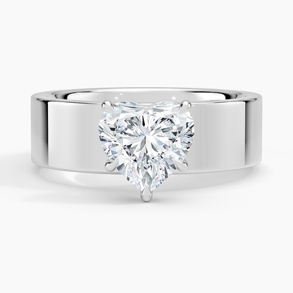 Peyton 6mm Solitaire Ring - Heart Center Stone