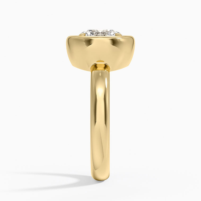 Andrea Bezel Prong Ring - Round Center Stone