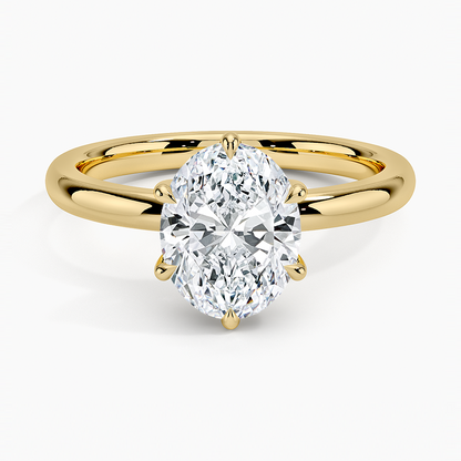Fairmined 2mm Six-Prong Solitaire Ring - Oval Center Stone