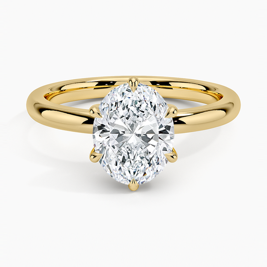 Fairmined 2mm Six-Prong Solitaire Ring - Oval Center Stone
