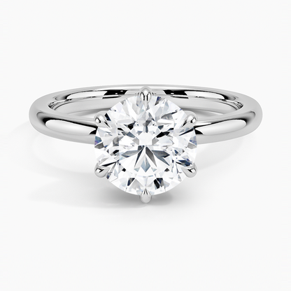 Fairmined 2mm Six-Prong Solitaire Ring - Round Center Stone