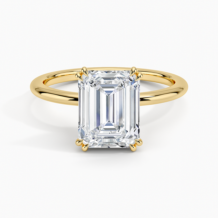 Aveline Solitaire Ring - Emerald Cut Center Stone