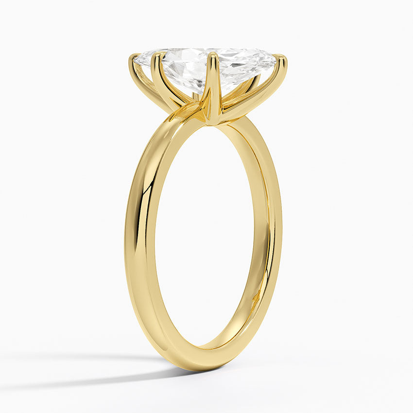 Fairmined 2mm Six-Prong Solitaire Ring - Marquise Center Stone