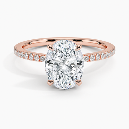 Luxe Petal Diamond Ring - Oval Center Stone