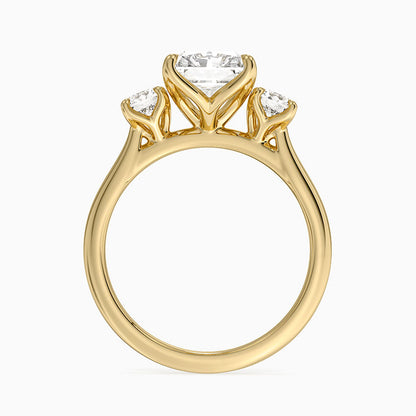 Elodie Perfect Fit Three Stone Diamond Ring (1/2 ct. tw.) - Radiant Cut Center Stone