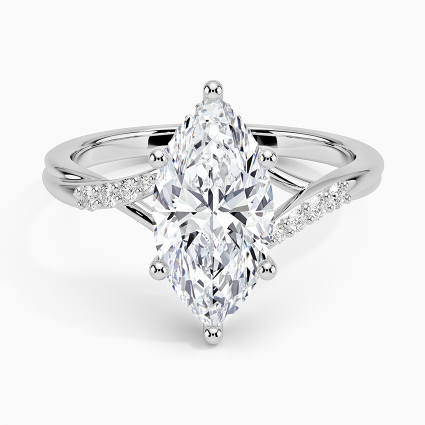 Chamise Hidden Halo Diamond Ring - Marquise Center Stone