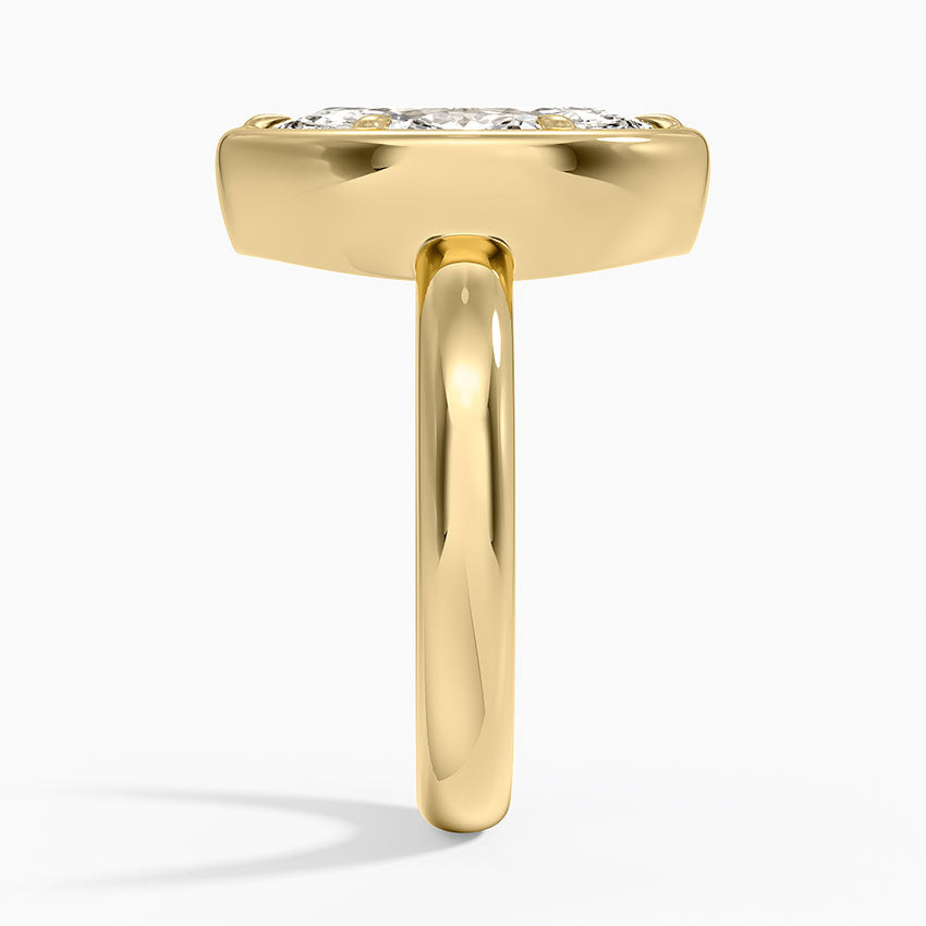 Andrea Bezel Prong Ring - Marquise Center Stone