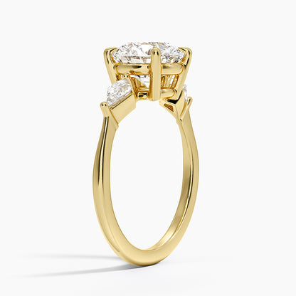 Luxe Cometa Three Stone Diamond Ring (1/3 ct. tw.) - Round Center Stone