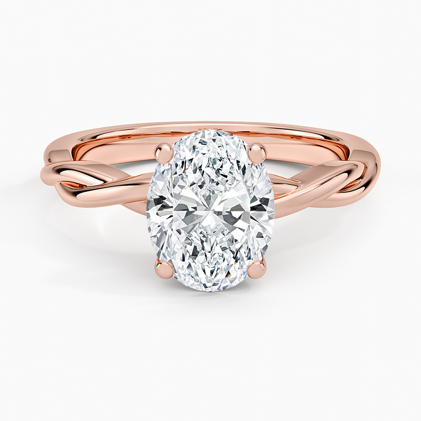 Twisted Vine Solitaire Ring - Oval Center Stone