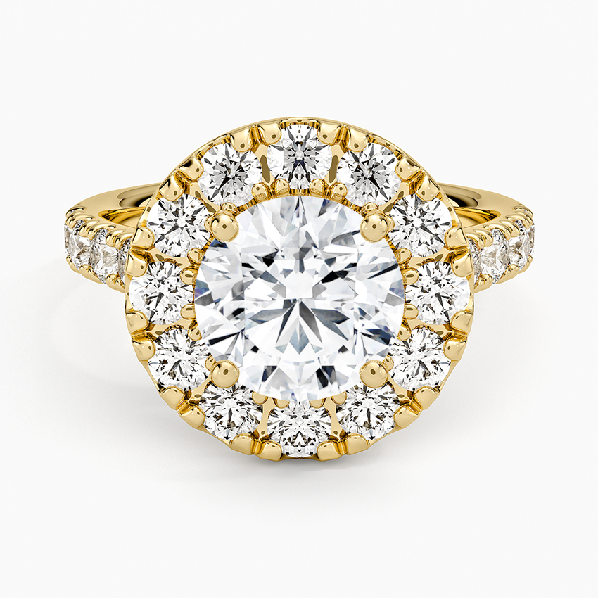 Adele Halo Diamond Ring - Round Center Stone
