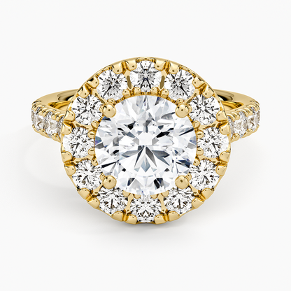 Adele Halo Diamond Ring - Round Center Stone