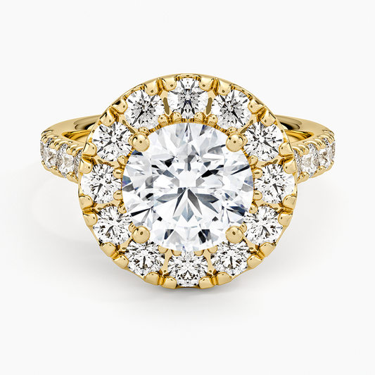 Adele Halo Diamond Ring - Round Center Stone