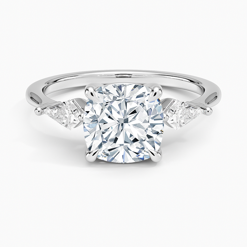 Luxe Cometa Three Stone Diamond Ring (1/3 ct. tw.) - Cushion Cut Center Stone