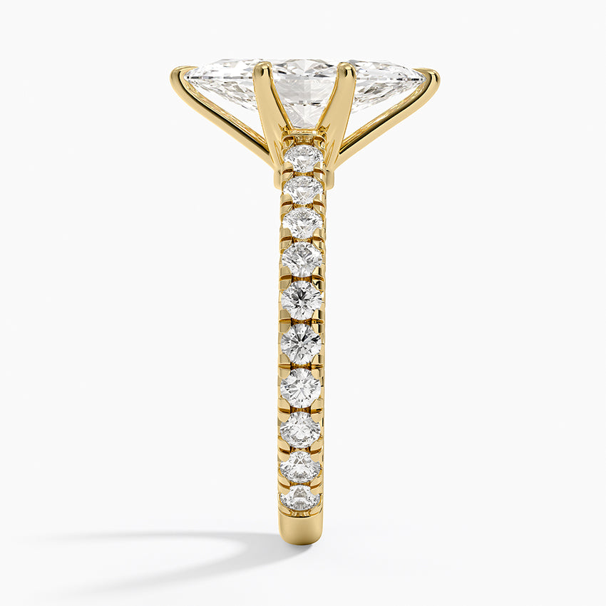 Sienna Three-Quarter Coverage Diamond Ring - Marquise Center Stone