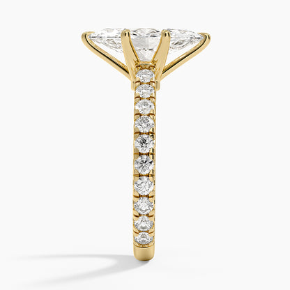 Sienna Three-Quarter Coverage Diamond Ring - Marquise Center Stone