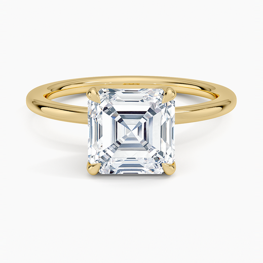 1.5mm Petite Elodie Perfect Fit Solitaire Ring - Asscher Cut Center Stone