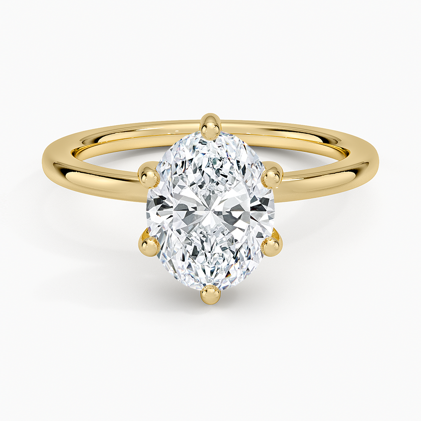 Sydney Perfect Fit Hidden Halo Six-Prong Diamond Ring - Oval Center Stone