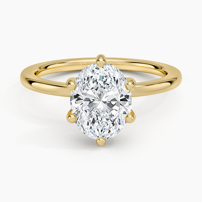 Sydney Perfect Fit Hidden Halo Six-Prong Diamond Ring - Oval Center Stone