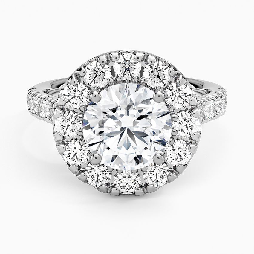 Adele Halo Diamond Ring - Round Center Stone
