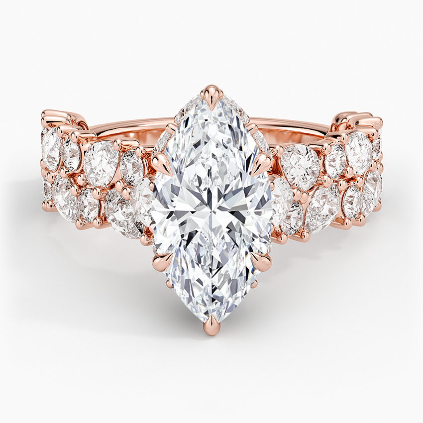Olivetta Double Row Diamond Ring (2 1/2 ct. tw.) - Marquise Center Stone