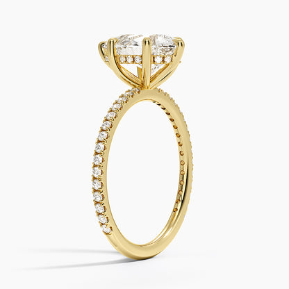 Perfect Fit Three-Quarter Diamond Ring (1/4 ct. tw.) - Pear Center Stone