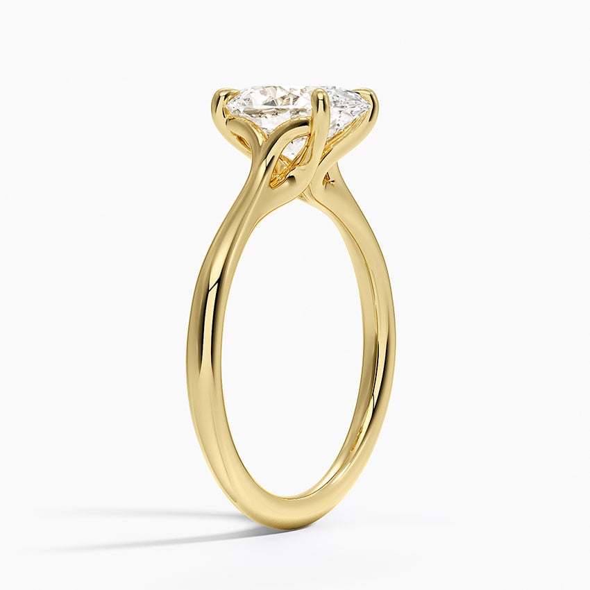 Freesia Cathedral Solitaire Ring - Oval Center Stone