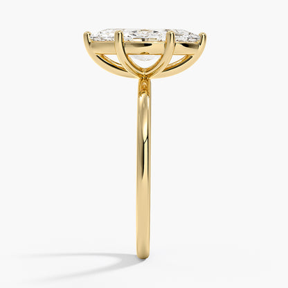 Perfect Fit 1.4mm Solitaire Ring - Marquise Center Stone