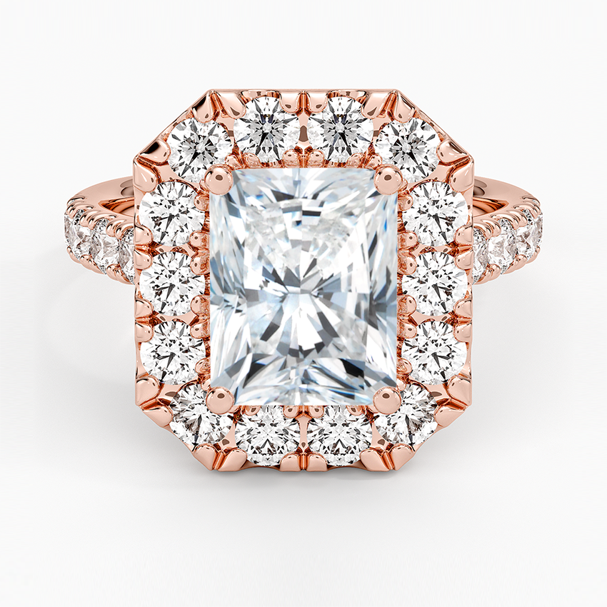 Adele Halo Diamond Ring - Radiant Cut Center Stone