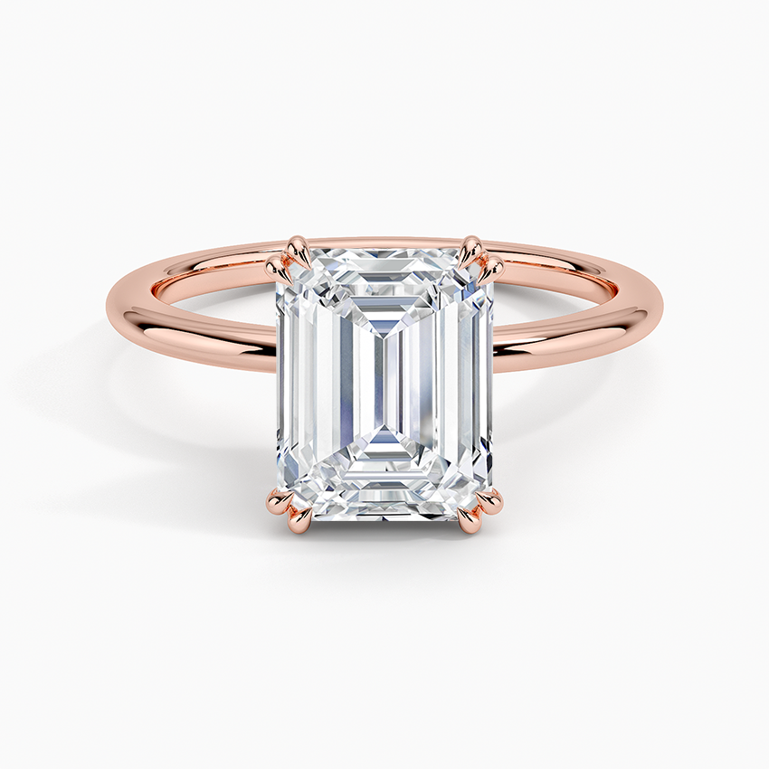 Aveline Solitaire Ring - Emerald Cut Center Stone