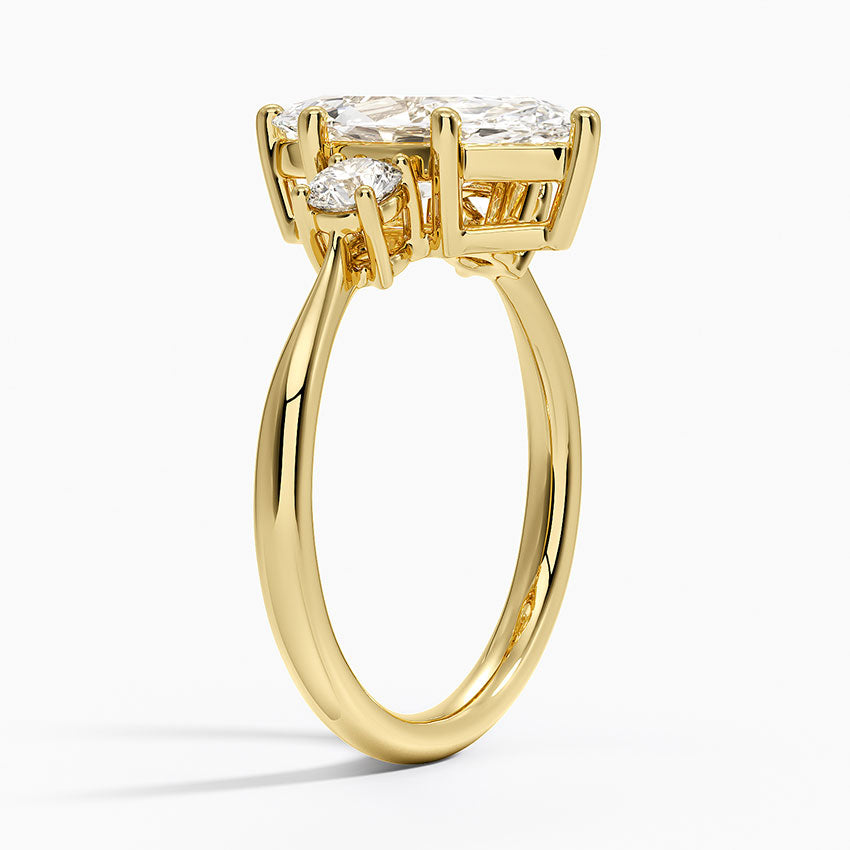 Selene Three Stone Diamond Ring (1/3 ct. tw.) - Marquise Center Stone