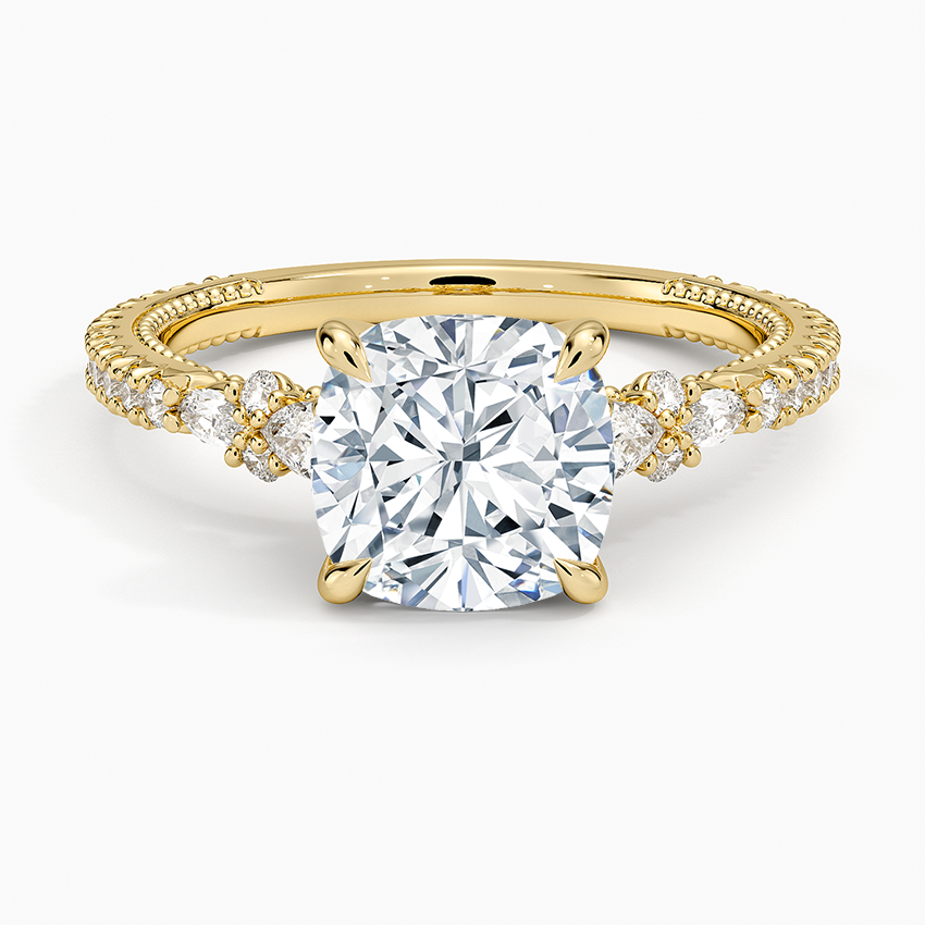 Primrose Diamond Ring - Cushion Cut Center Stone