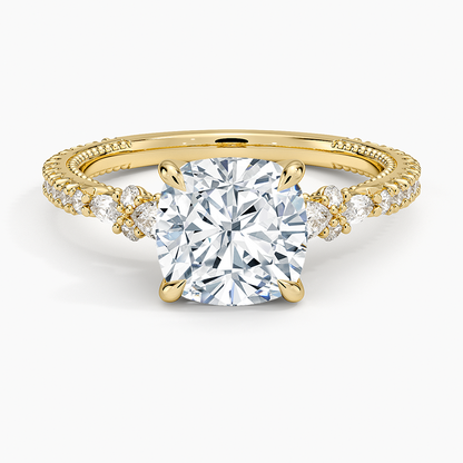 Primrose Diamond Ring - Cushion Cut Center Stone