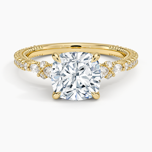 Primrose Diamond Ring - Cushion Cut Center Stone