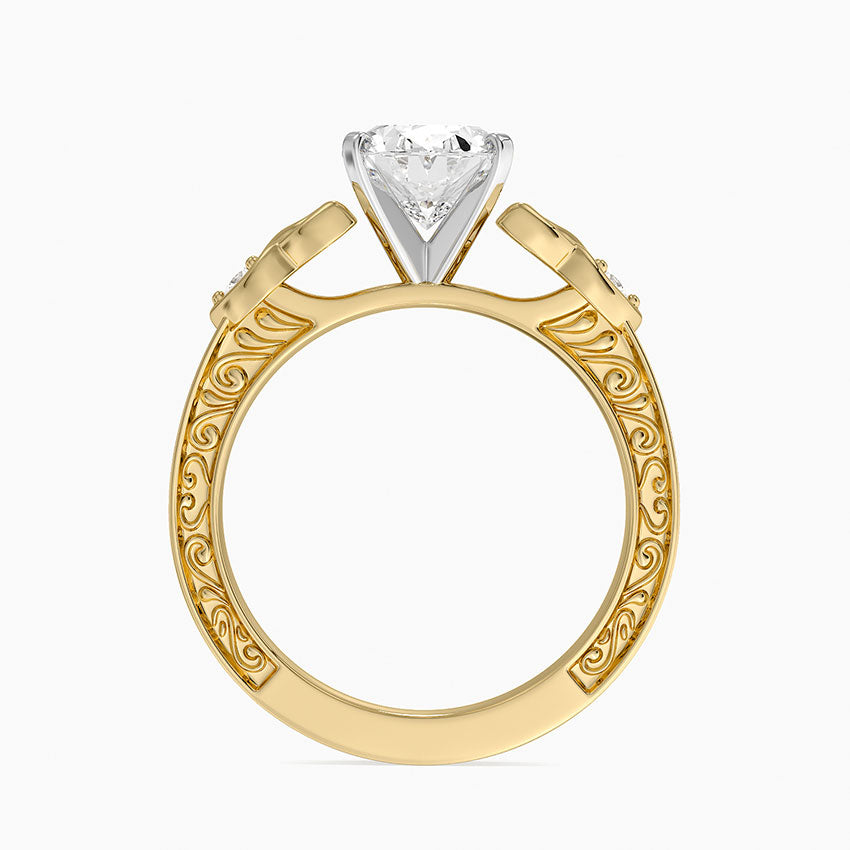Aberdeen Celtic Diamond Ring - Oval Cut Center Stone