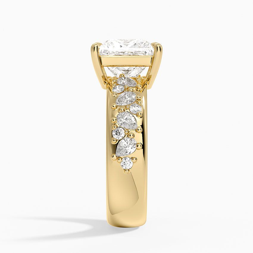 Mosaic Olivetta Three-Quarter Coverage Diamond Ring (1/2 ct. tw.) - Princess Cut Center Stone
