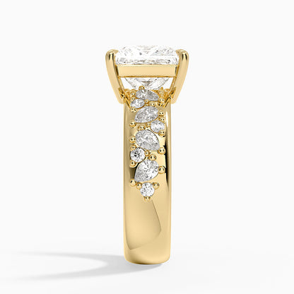 Mosaic Olivetta Three-Quarter Coverage Diamond Ring (1/2 ct. tw.) - Princess Cut Center Stone