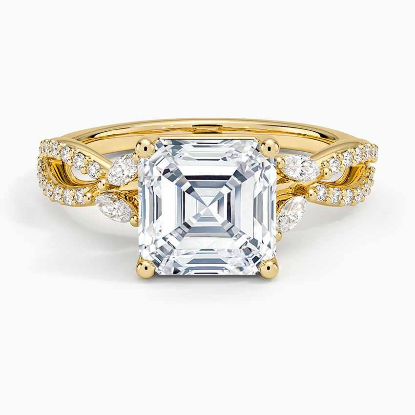 Luxe Willow Diamond Ring (1/4 ct. tw.) - Asscher Cut Center Stone