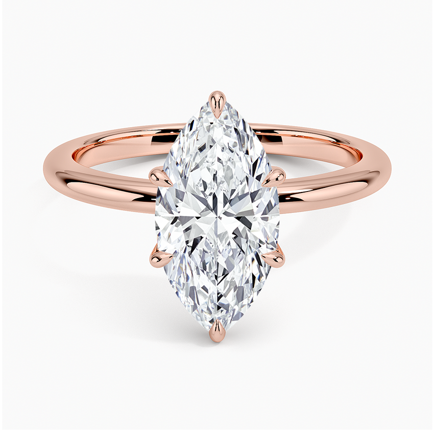 Esme Hidden Halo Diamond Ring - Marquise Center Stone