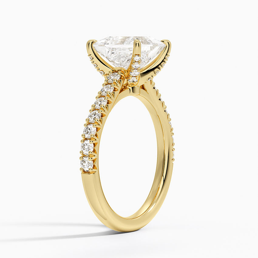 Sienna Half Coverage Hidden Accents Diamond Ring (1/2 ct. tw.) - Princess Cut Center Stone