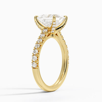 Sienna Half Coverage Hidden Accents Diamond Ring (1/2 ct. tw.) - Princess Cut Center Stone