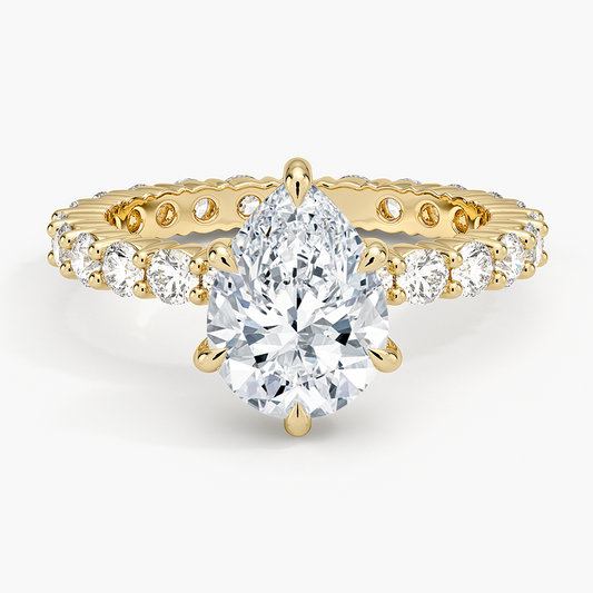 Perfect Fit Eternity Diamond Ring (1 1/3 ct. tw.) - Pear Center Stone