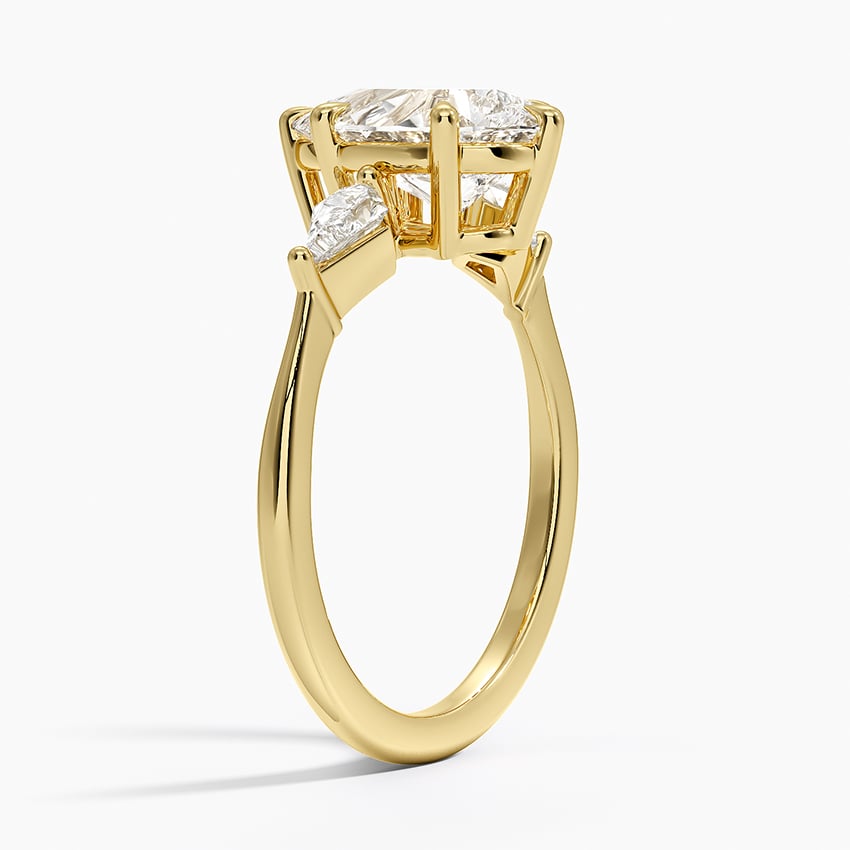 Luxe Cometa Three Stone Diamond Ring (1/3 ct. tw.) - Pear Center Stone