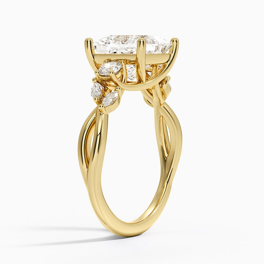 Willow Three Stone Diamond Ring (1/3 ct. tw.) - Princess Cut Center Stone
