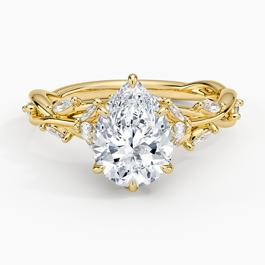 Secret Garden Diamond Ring (1/2 ct. tw.) - Pear Center Stone