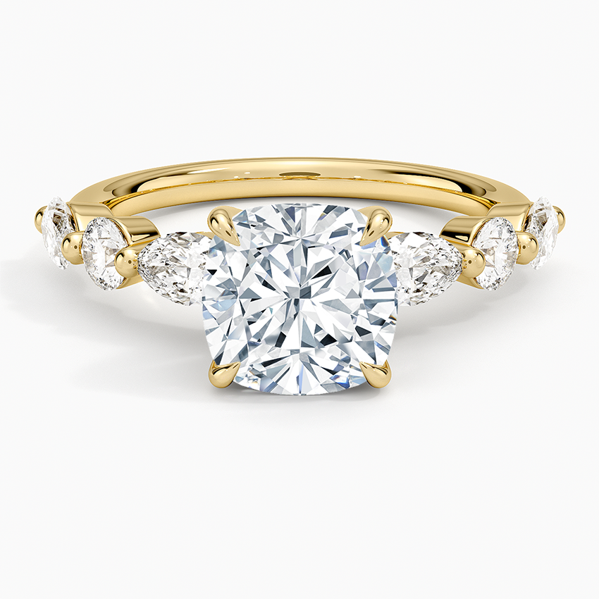 Grand Versailles Diamond Ring - Cushion Cut Center Stone