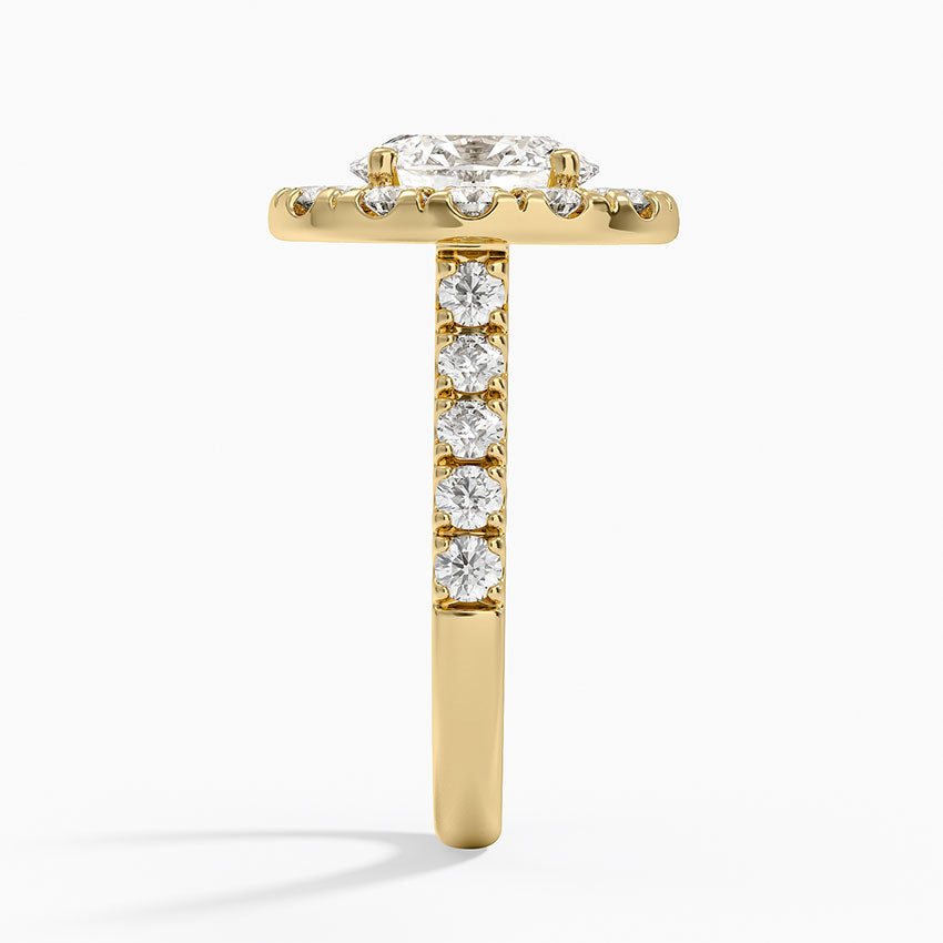 Adele Halo Diamond Ring - Oval Center Stone